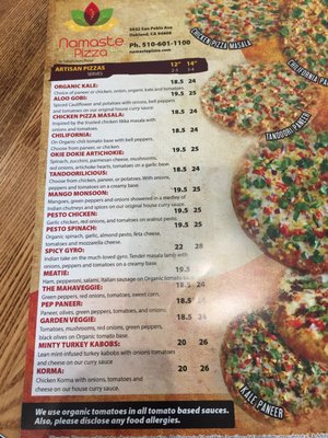 Menu photo 5 Namaste Pizza Oakland, CA Menu photo 5 Namaste Pizza Oakland, CA