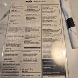 OEB Breakfast - Menu September 2025