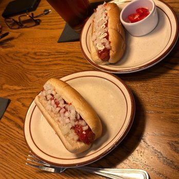 Shorty's - Shorty dog and a Santoran(?) dog. Shiner in background - Hot Dogs Near Me - McKinney, Texas Shorty's - Shorty dog and a Santoran(?) dog. Shiner in background - Hot Dogs Near Me - McKinney, Texas