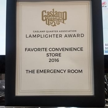 The Emergency Room Store - the award plaque - Convenience Stores Near Me - San Diego, California The Emergency Room Store - the award plaque - Convenience Stores Near Me - San Diego, California