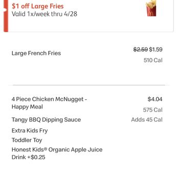 McDonald's - Top of the photo shows original order time. - Burgers Near Me - Brunswick, Georgia