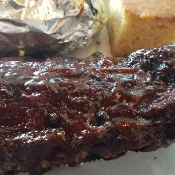 Badlands BBQ - Half rack of baby back ribs.  Tasty with lots of meat on the bones. - Barbeque Near Me - Norco, California