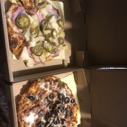 The pizzas