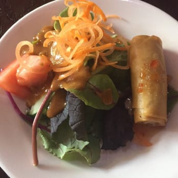 Nur Thai - Salad and spring roll, part of lunch combo - Thai Near Me - Park, New York Nur Thai - Salad and spring roll, part of lunch combo - Thai Near Me - Park, New York