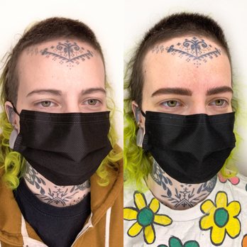 White Moth - BROWS Before + After
microblading + shading - Tattoo Near Me - Indianapolis, Indiana