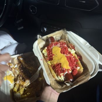Churrito Loco - Hot Cheetos Elote Dog Bacon Ranch Cheese Fries - Desserts Near Me - South Gate, California Churrito Loco - Hot Cheetos Elote Dog Bacon Ranch Cheese Fries - Desserts Near Me - South Gate, California