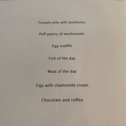 Lunch small tasting menu Lunch small tasting menu