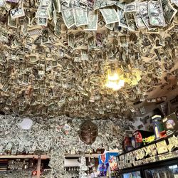 Turtle Rock - A lot of dollar bills on the ceiling.