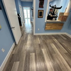 Key Lime - Our beautiful new shiny floors upon entry.