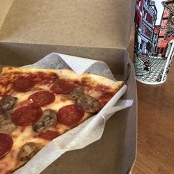 Il Basilico Trattoria - Pepperoni and sausage slice