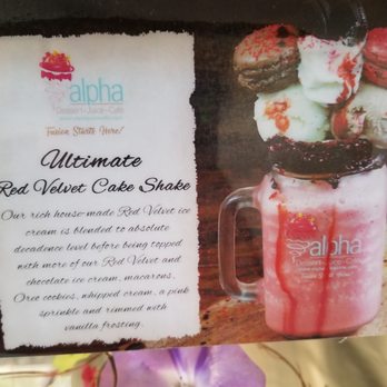 Alpha Dessert Juice Cafe - Ultimate Red Velvet Cake Shake - Desserts Near Me - Sugar Land, Texas Alpha Dessert Juice Cafe - Ultimate Red Velvet Cake Shake - Desserts Near Me - Sugar Land, Texas