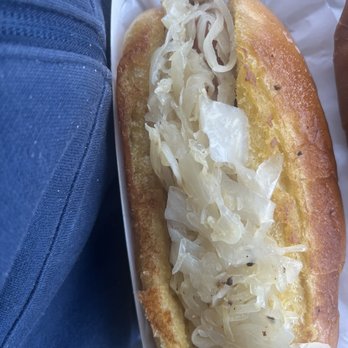 Dairi-O - Close look at the kraut dog - Burgers Near Me - Archdale, North Carolina Dairi-O - Close look at the kraut dog - Burgers Near Me - Archdale, North Carolina