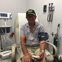 VIP Urgent Care - Dad getting his vitals checked.