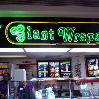 The Giant Wraps - the neon sign above the counter - Food Near Me - Dallas, Texas The Giant Wraps - the neon sign above the counter - Food Near Me - Dallas, Texas