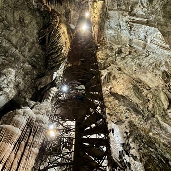 Moaning Caverns Adventure Park - Bottom looking up - Amusement Parks Near Me - Vallecito, California
