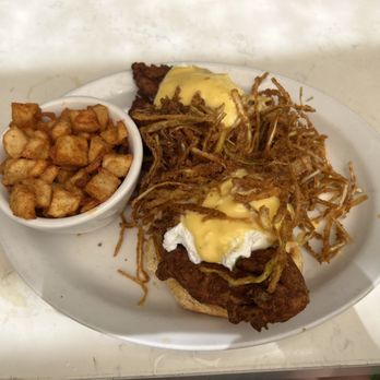 Hash Kitchen - Fried chicken eggs Benedict - New American Near Me - Peoria, Arizona