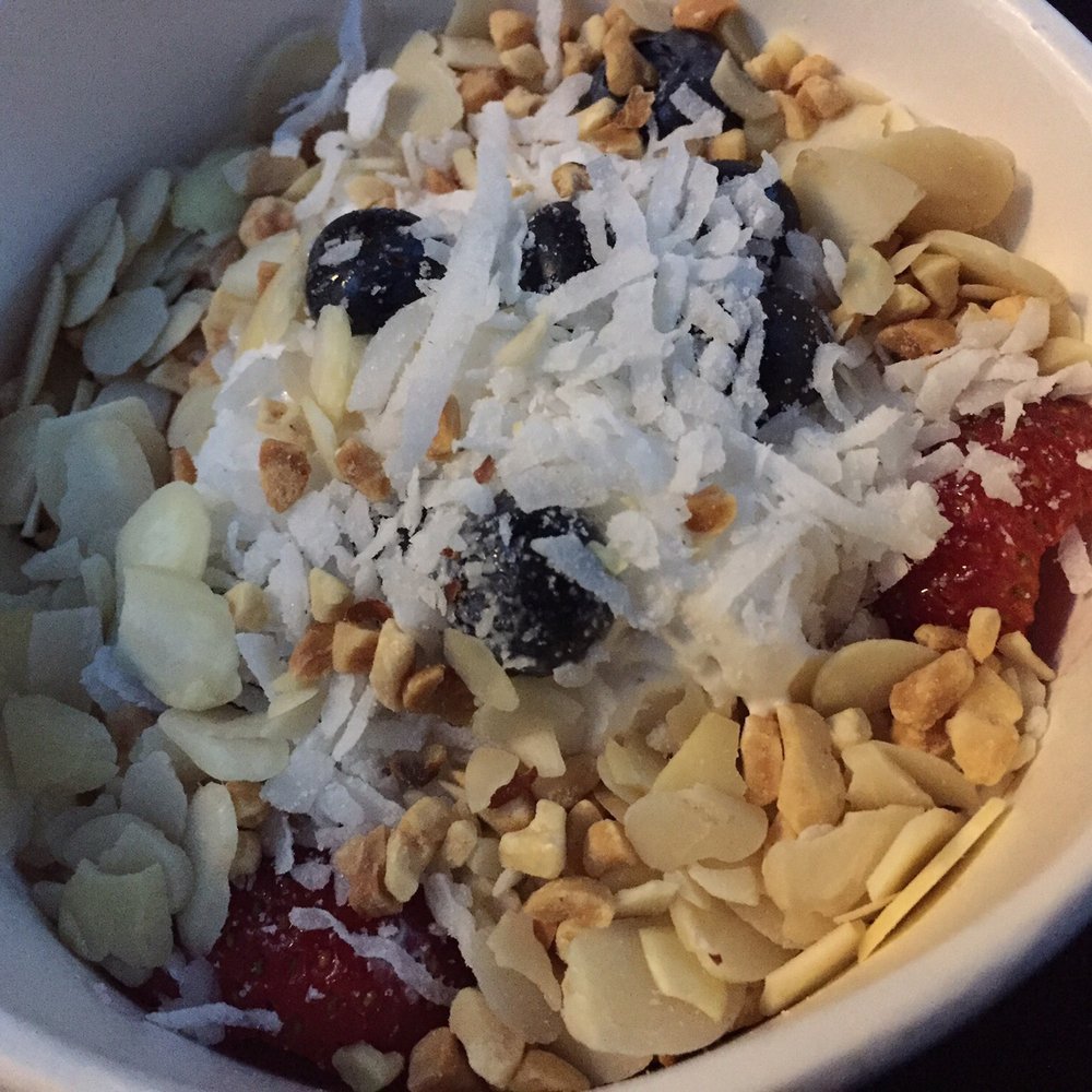 16 Handles - Vegan yo soy vanilla with fresh fruit, nuts and coconut - Ice Cream & Frozen Yogurt Near Me - Stamford, Connecticut 16 Handles - Vegan yo soy vanilla with fresh fruit, nuts and coconut - Ice Cream & Frozen Yogurt Near Me - Stamford, Connecticut