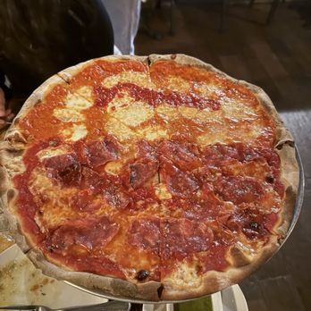 Rubirosa - 1/2 tie dye (pesto on side), 1/2 hot honey - Italian Near Me - New York, New York