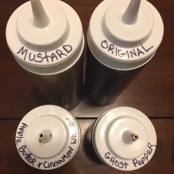 Oh Yah BBQ - three condiments on a table - Food Trucks Near Me