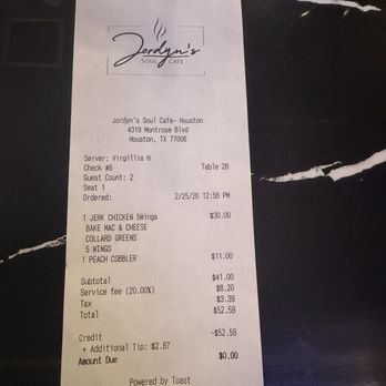 Jordyn's Soul Cafe - A waste of money - Comfort Food Near Me - Houston, Texas