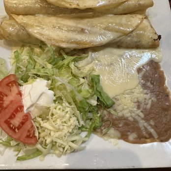 La Tolteca - Chimichanga Lunch- 2 chimichangas, beans and toppings. - Mexican Near Me - Owings Mills, Maryland