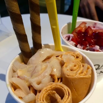 I CE NY - Thai iced-tea mixed in with lychee and topped off with rambutan, chocolate wafers, and condensed milk ($6) - Desserts Near Me - New York, New York I CE NY - Thai iced-tea mixed in with lychee and topped off with rambutan, chocolate wafers, and condensed milk ($6) - Desserts Near Me - New York, New York