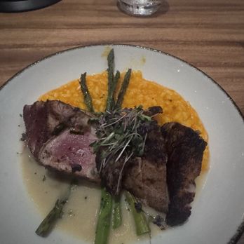 Avalon Gastropub - Ahi special with carrot risotto. Perfectly prepared - Gastropubs Near Me - KIlauea, Hawaii