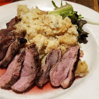 Mesquite Chop House - Duck in a strawberry sauce and mashed potatoes. - Steakhouses Near Me - Memphis, Tennessee Mesquite Chop House - Duck in a strawberry sauce and mashed potatoes. - Steakhouses Near Me - Memphis, Tennessee