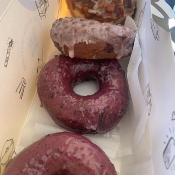 Sidecar Doughnuts & Coffee - Maple bacon, huckleberry, strawberry - Donuts Near Me - Costa Mesa, California