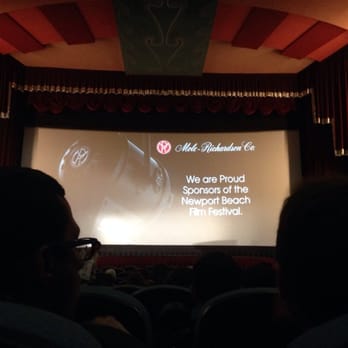 The Lido Theater - Gold trim on the red velvet curtain....very special experience. - Cinema Near Me - Newport Beach, California