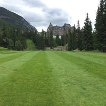 Banff Springs - Fairway looking at the Castle that is the Fairmont. - Golf Near Me - Banff, Alberta