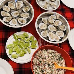 2 dozen oysters and ceviche!
