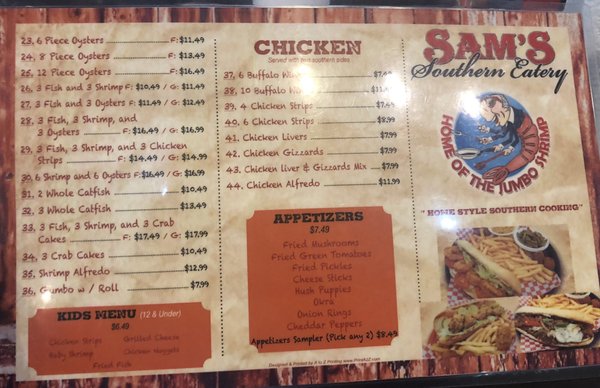 Menu photo 4 Sam's Southern Eatery Norman, OK