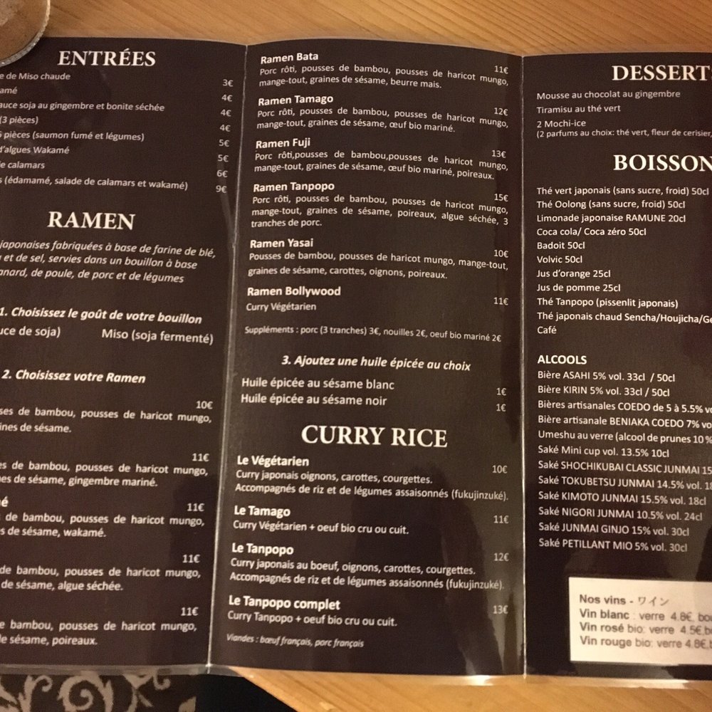 Tanpopo - Menu - Japanese Near Me - Chamonix-Mont-Blanc, 74 Tanpopo - Menu - Japanese Near Me - Chamonix-Mont-Blanc, 74