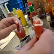 Photo of St Paul Fish Company - Milwaukee, WI, United States. lobster claw bloody mary