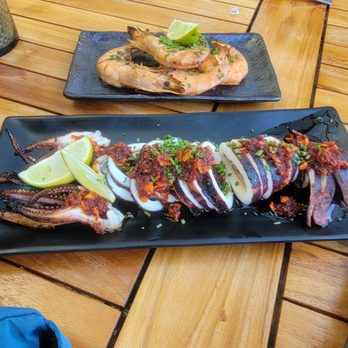 The Crouching Lion - Kauai shrimp and whole squid - Beer Bar Near Me - Kaaawa, Hawaii The Crouching Lion - Kauai shrimp and whole squid - Beer Bar Near Me - Kaaawa, Hawaii