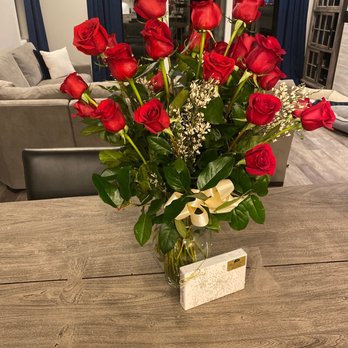 Barbara's Custom Floral and Gifts - 2 dozen long stem roses and a box of chocolates. - Florists Near Me