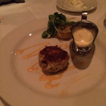 Morton's The Steakhouse - Crab cake appetizer $18. Tiny but so delicious. ALL CRAB! - Steakhouses Near Me - Burbank, California