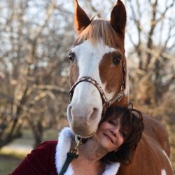 Meadowsweet Ranch - From our Holiday Photo Shoot.  Adele  and Wahpe (lesson student with her lesson horse)