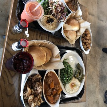 Aladdin Mediterranean Grill - Sampling a ton of yumminess. - Mediterranean Near Me - Houston, Texas