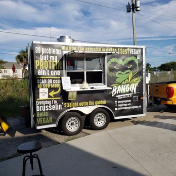 Bangin’ Vegan Eats - The food truck(trailer), great design and easy to recognize, which is a plus at festivals or when you just happen to be passing by. - Food Trucks Near Me Bangin’ Vegan Eats - The food truck(trailer), great design and easy to recognize, which is a plus at festivals or when you just happen to be passing by. - Food Trucks Near Me