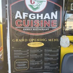 Afghan Cuisine - Menu