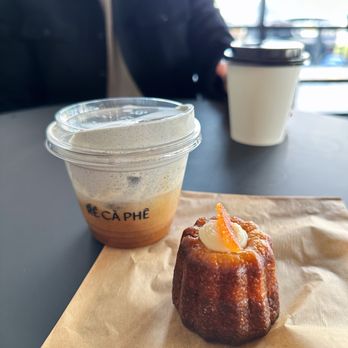 Re Ca Phe - Black sesame coffee & white chocolate orange canele - Coffee & Tea Near Me - Fountain Valley, California