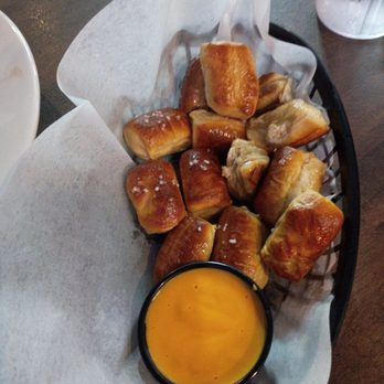HydeOut Kitchen & Bar - Warm pretzel bites with nacho cheese - Bars Near Me - Columbus, Ohio HydeOut Kitchen & Bar - Warm pretzel bites with nacho cheese - Bars Near Me - Columbus, Ohio