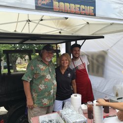 Capt. Len with the Mayor of Salt Lake City. She loves our BBQ!