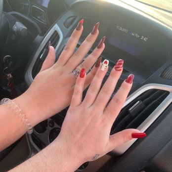 Holly Nails & Spa - My best friend and I both got full sets for Christmas - Nail Salons Near Me - Riverside, California
