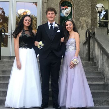 Friar Tux - Here I am looking good in my Friar Tux with My Prom Dates - Men's Clothing Near Me - Montclair, California