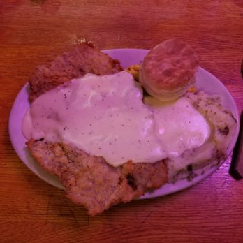 Texaz Grill - Chicken Fried Steak....OMG.... good..... the mash potatoes, seasoning, buttery corn, and biscuit were amazing. A must have. - Steakhouses Near Me - Phoenix, Arizona Texaz Grill - Chicken Fried Steak....OMG.... good..... the mash potatoes, seasoning, buttery corn, and biscuit were amazing. A must have. - Steakhouses Near Me - Phoenix, Arizona