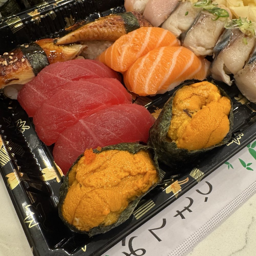 Misaki - Uni (Sea Urchin)* Tuna Unagi (Freshwater Eel) Yellowtail Saba (Mackerel)* - Sushi Bars Near Me - Aurora, Colorado Misaki - Uni (Sea Urchin)* Tuna Unagi (Freshwater Eel) Yellowtail Saba (Mackerel)* - Sushi Bars Near Me - Aurora, Colorado