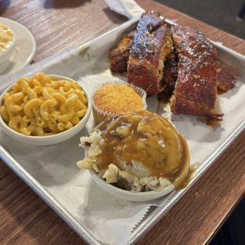 His Place Eatery - Hickory Smoked Tips or Ribs, Mashed Potatoes, Mac & Cheese - Southern Near Me - Indianapolis, Indiana